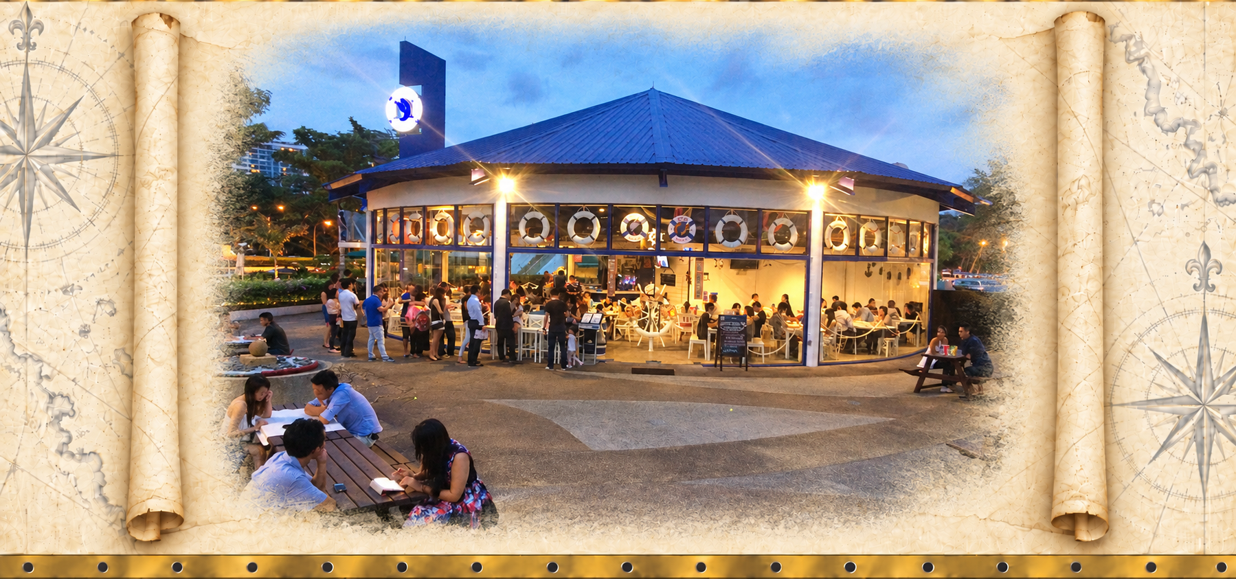 01 AHOY CIDB - Big Splash Restaurant at Dusk