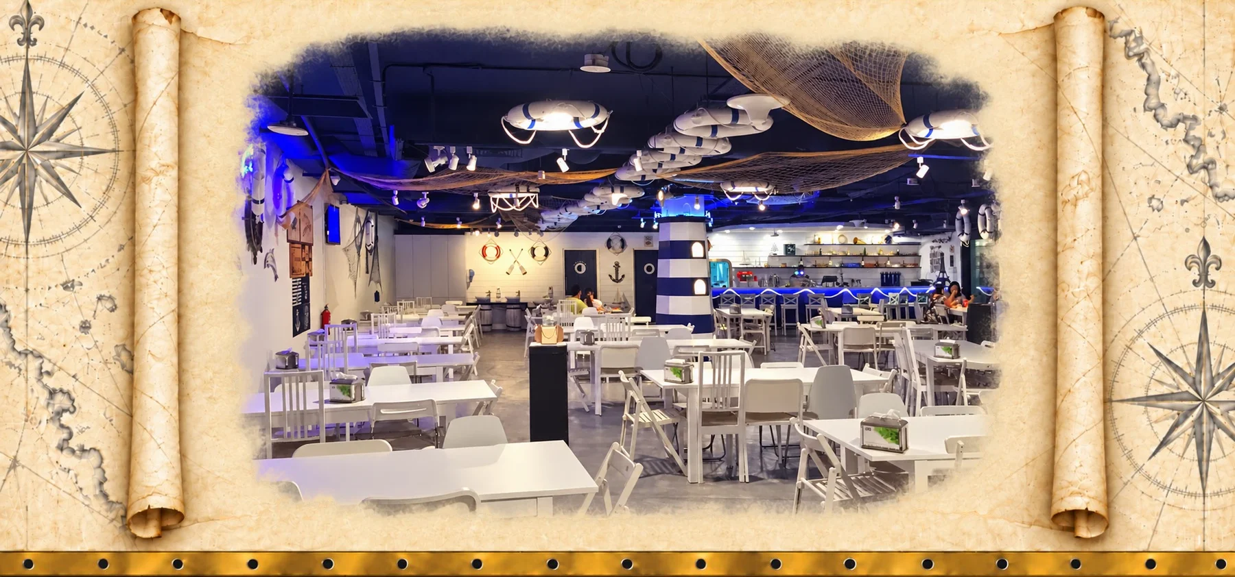 04 AHOY CIDB - Nautical restaurant with lighthouse pillar